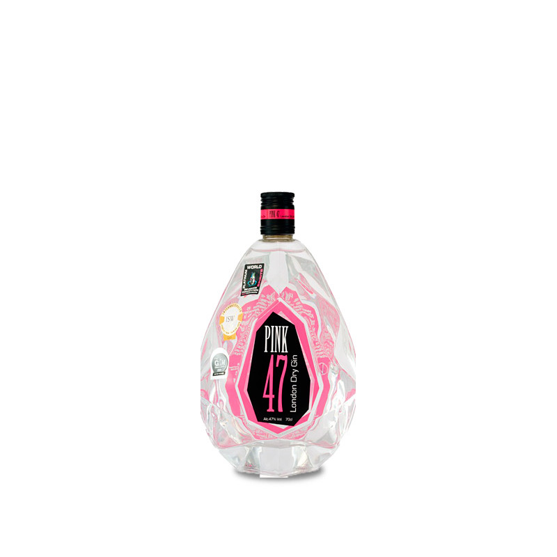 Image of Pink 47 Diamond Crystal Clear London Dry Gin 70 cl.