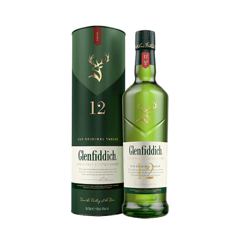 Glenfiddich 12 Jahre Single Malt Scotch Whisky  70 cl.