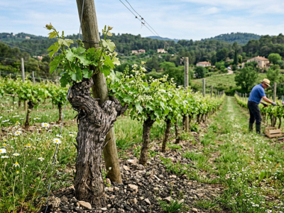 Frühling: das Erwachen des Weinbergs
